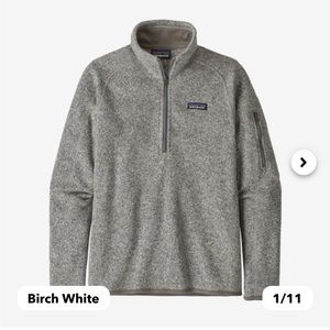 Patagonia Fleece Grey Quarter Zip